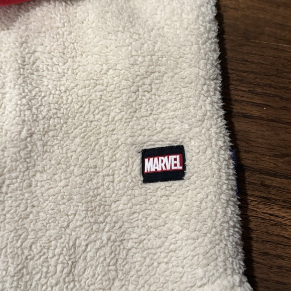 Disney Marvel Spider-Man Sherpa Spirit Jersey Pullover Medium M Sweatshirt - Picture 4 of 6